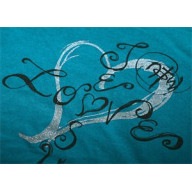 Dámske tričko - Ježiš = Láska (TD043) - posledný kus (veľkosť L)