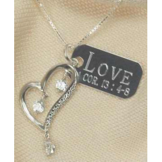 Láska je - strieborný náhrdelník (NH95)