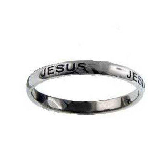 Ježiš, tenký dizajn - prsteň z chirurgickej ocele (PR72)