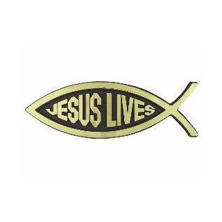 Jesus Lives - 3D autoemblém (AE14)