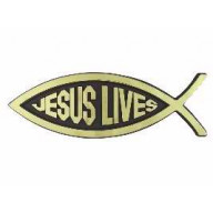Jesus Lives - 3D autoemblém (AE14)
