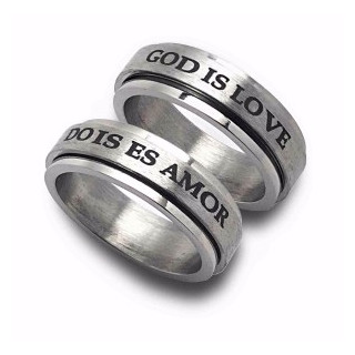 God Is Love - spinner prsteň (PR89)