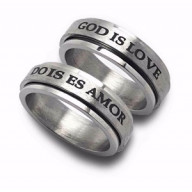 God Is Love - spinner prsteň (PR89)