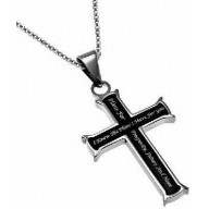 Kríž Jeremiáš - oceľový náhrdelník (NH123)
