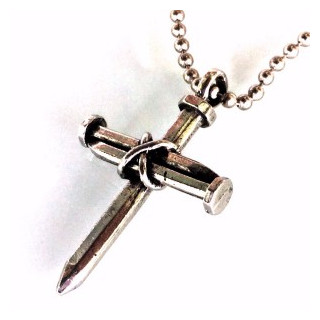 Trojklincový krížik - guľôčkový náhrdelník (NH124)