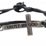 Náramok s krížom - Dôveruj Bohu (NM77)