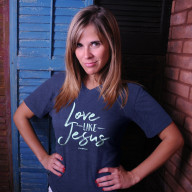 Dámske tričko - Milujte ako Ježiš (TD092)