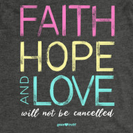 Dámske tričko - Viera, nádej, láska (TD098)