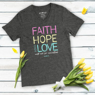 Dámske tričko - Viera, nádej, láska (TD098)