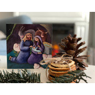 Vianočná pohľadnica - Pri jasličkách