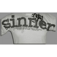 Pánske tričko - Sinner saved - strieborné