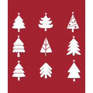 Vianočná nálepka – Stromčeky (IN119)