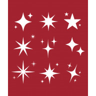 Vianočná nálepka – Hviezdy (IN120)