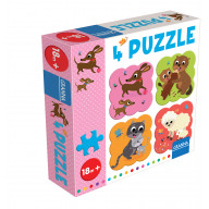 4 puzzle - jazvečík - Hra