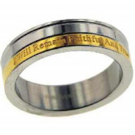 Pravdivý a verný - prsteň z chir. ocele (PR34)