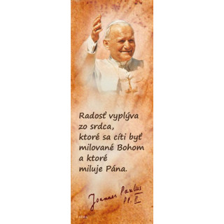 Textilná záložka Ján Pavol II, Radosť