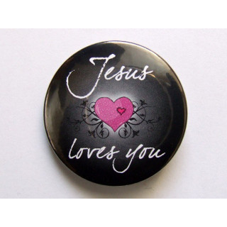 Odznak - Jesus Loves You, 3,7cm